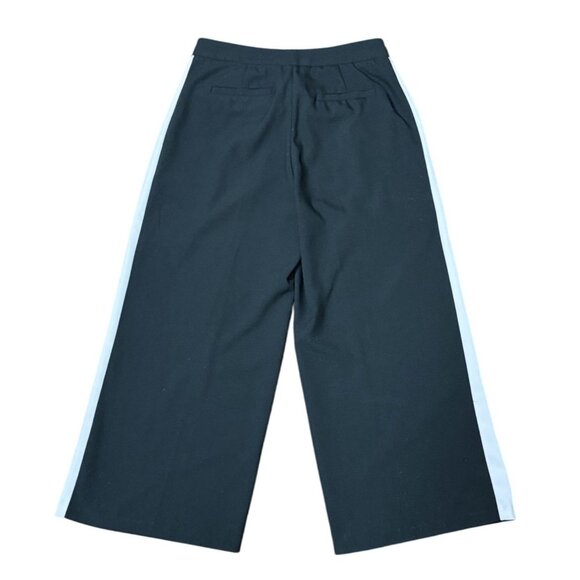 Michael Michael Kors Size XS Womens Wide-Leg Cropped Pants White Side Stripes - Picture 2 of 7